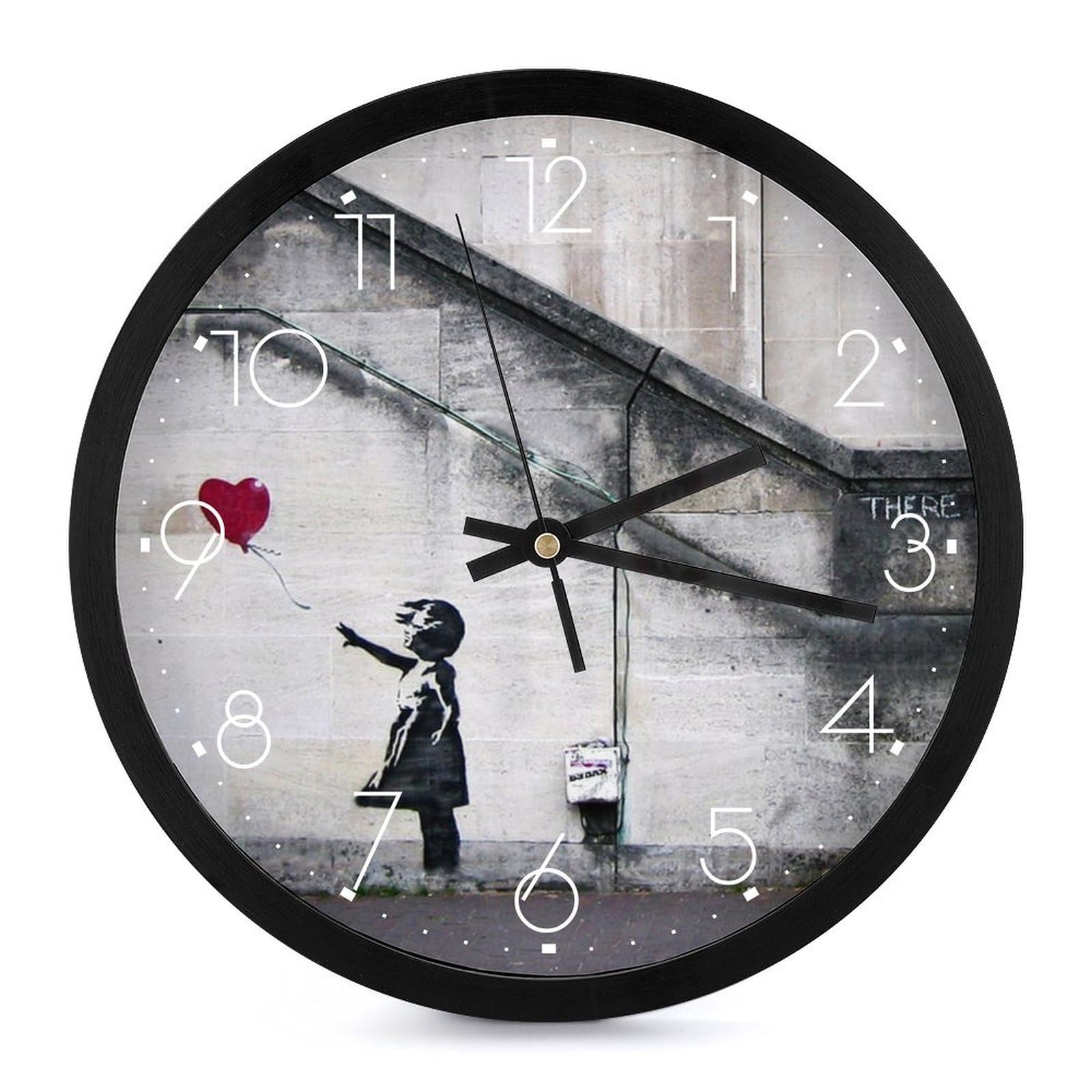 Amazon.co.jp: バンクシー グラフィティガール 赤い風船 アニメ 壁掛け